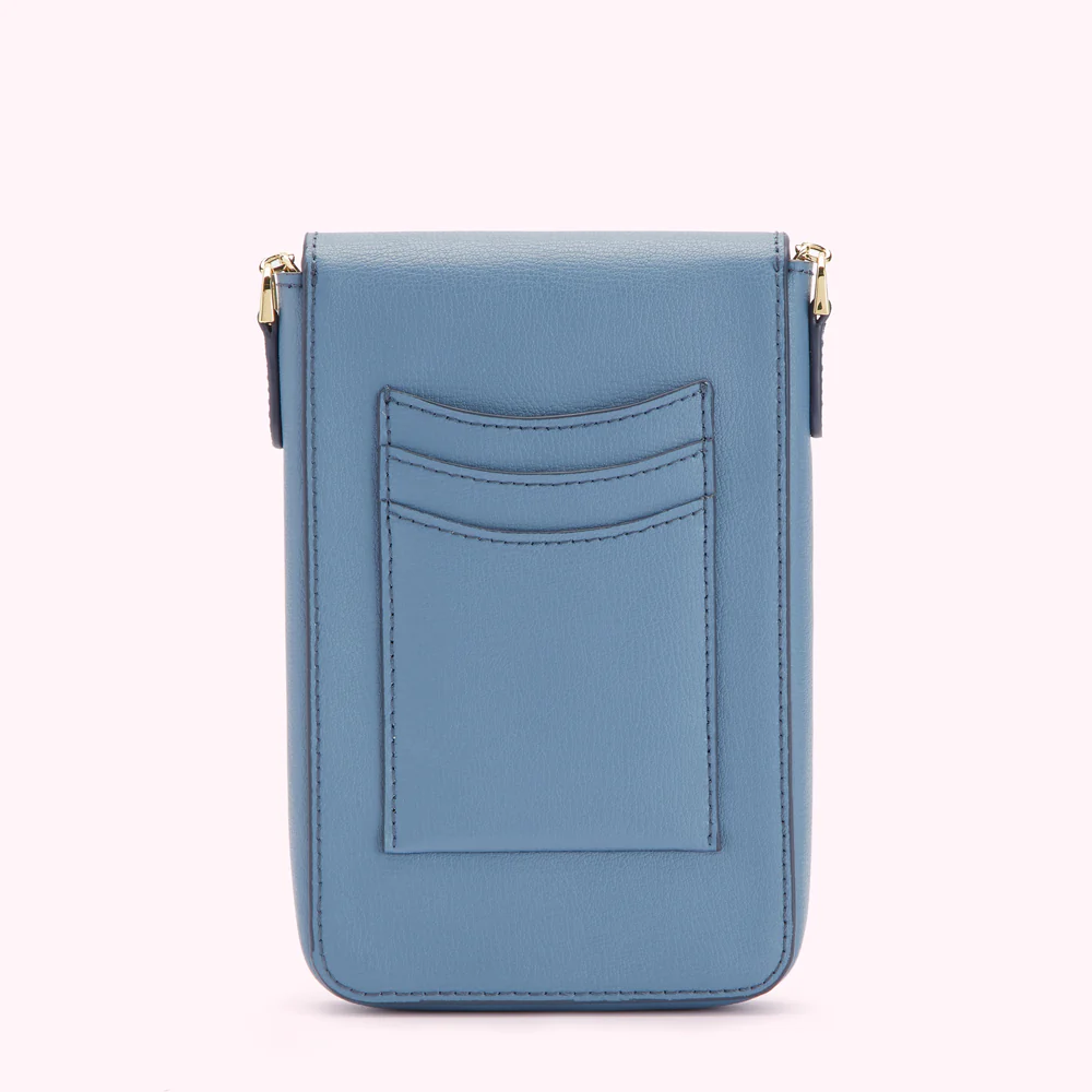 AIRFORCE BLUE LEATHER RITA CROSSBODY MINI BAG - Image 2