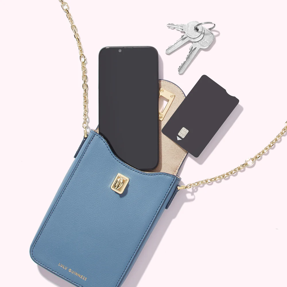 AIRFORCE BLUE LEATHER RITA CROSSBODY MINI BAG - Image 5