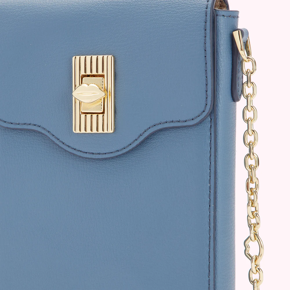 AIRFORCE BLUE LEATHER RITA CROSSBODY MINI BAG - Image 6