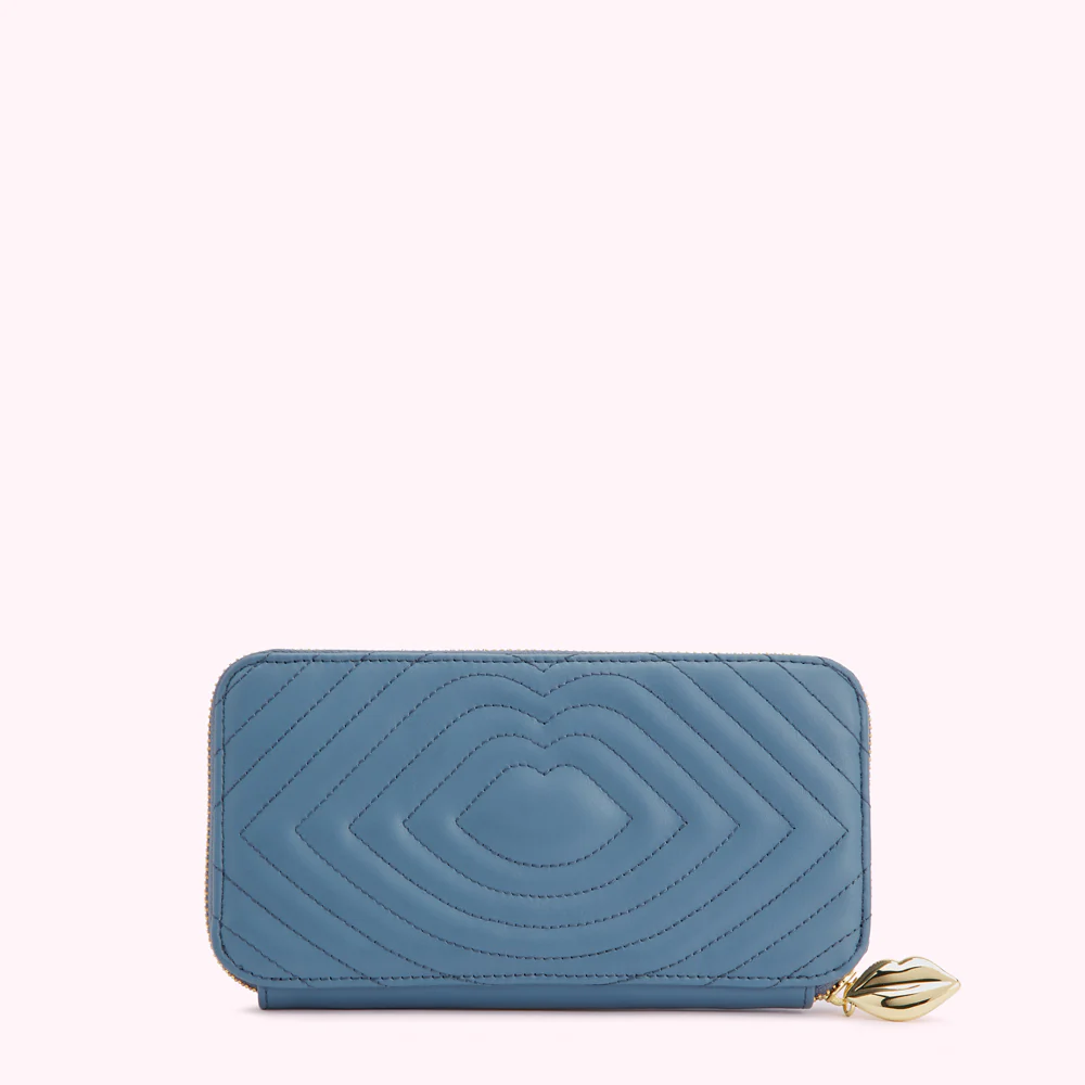 AIRFORCE BLUE LIP RIPPLE LEATHER TANSY WALLET - Image 2