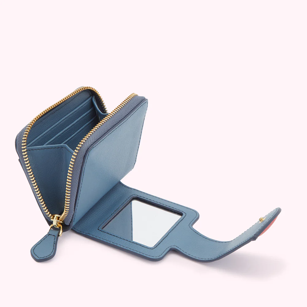 AIRFORCE BLUE PADDED LIP LEATHER AIDA WALLET - Image 4