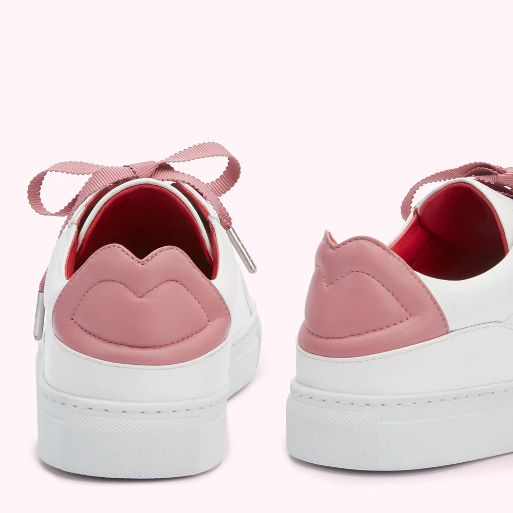ANTIQUE ROSE LEATHER LIPS NATASHA TRAINERS - Image 2