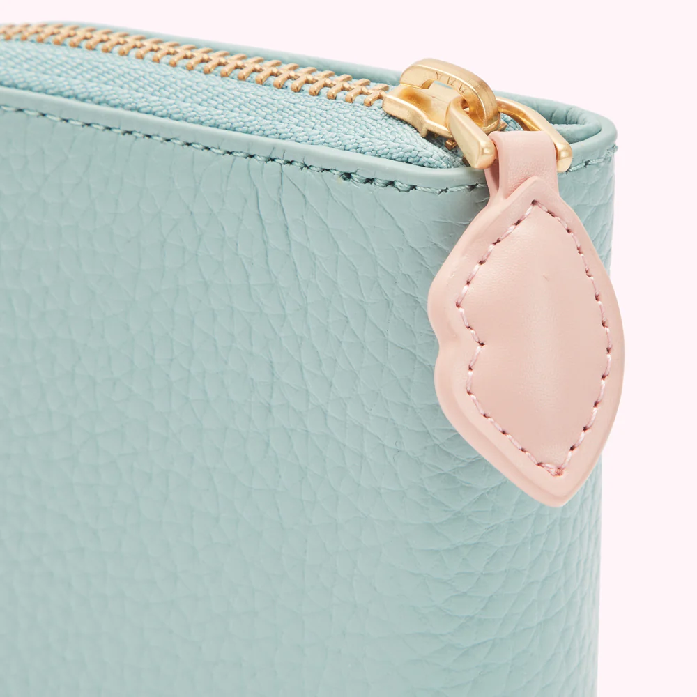 AQUA GRAINY LEATHER PORTIA WALLET - Image 4