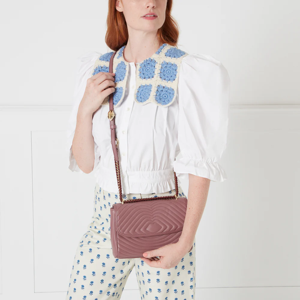 ASTER LIP RIPPLE QUILTED LEATHER BROOKE CROSSBODY BAG - Image 6