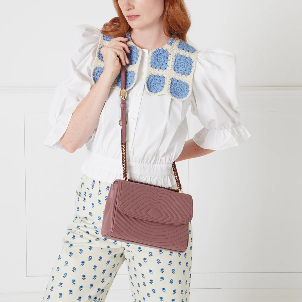 ASTER LIP RIPPLE QUILTED LEATHER BROOKE CROSSBODY BAG - Image 7