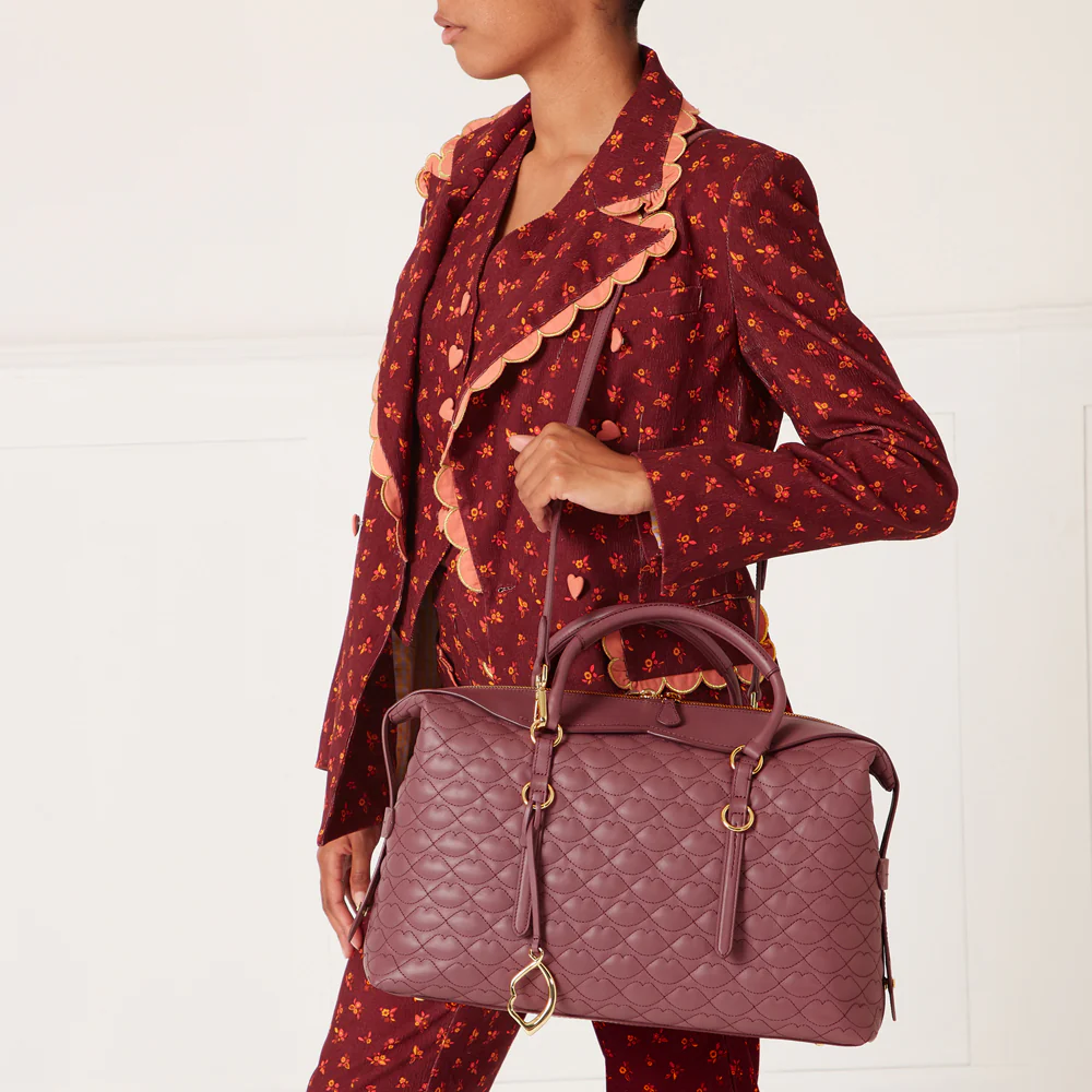 ASTER QUILTED LIP TAYLOR LEATHER HANDBAG - Image 8