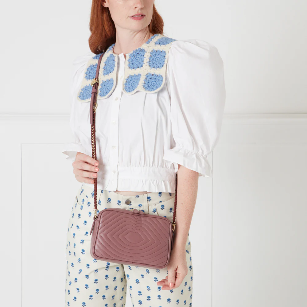 ASTER LIP RIPPLE QUILTED LEATHER BELLA CROSSBODY BAG - Image 6