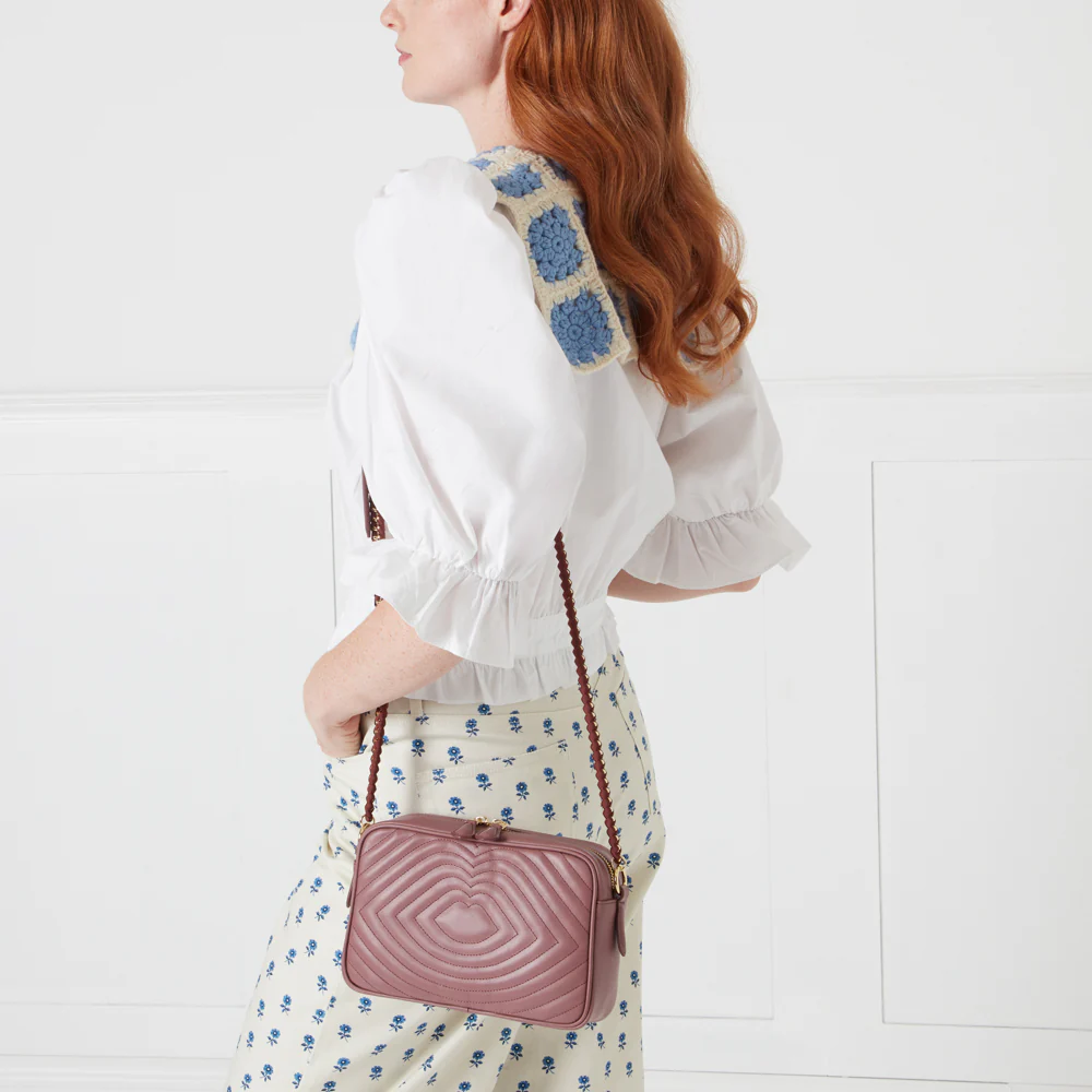 ASTER LIP RIPPLE QUILTED LEATHER BELLA CROSSBODY BAG - Image 7