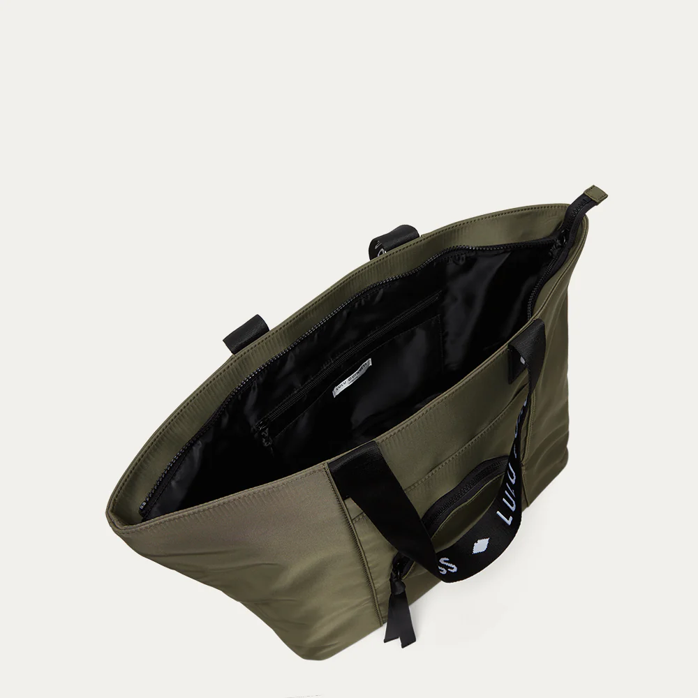 BAY LEAF GREEN NYLON MACY TOTE BAG - Image 4