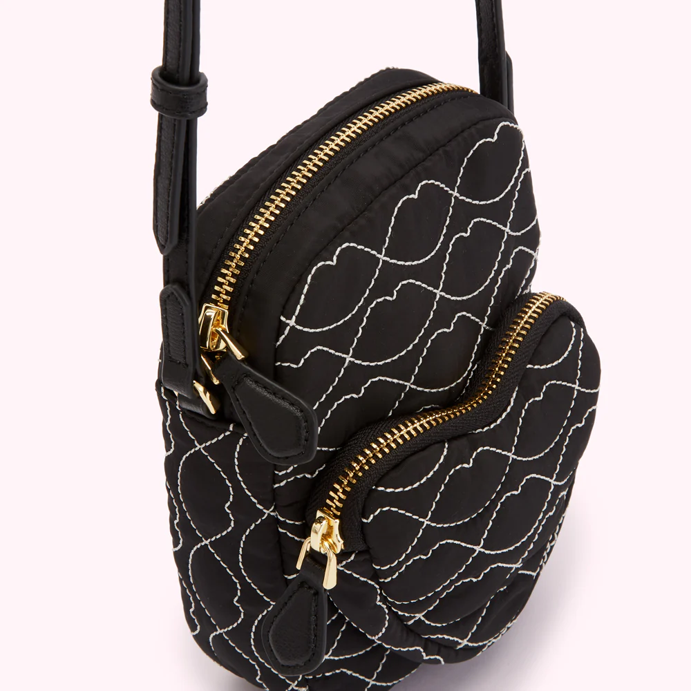 BLACK AND CHALK QUILTED DAVIS CROSSBODY BAG - Image 4