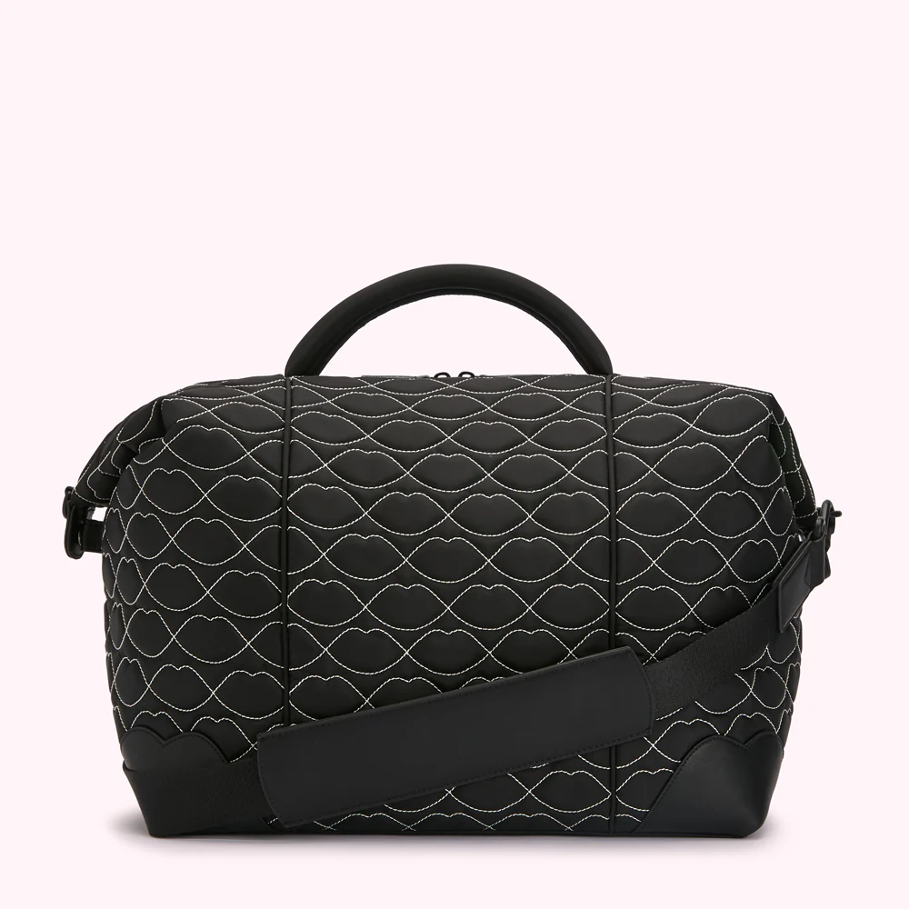 BLACK AND CHALK QUILTED FENELLA HOLDALL - Image 2