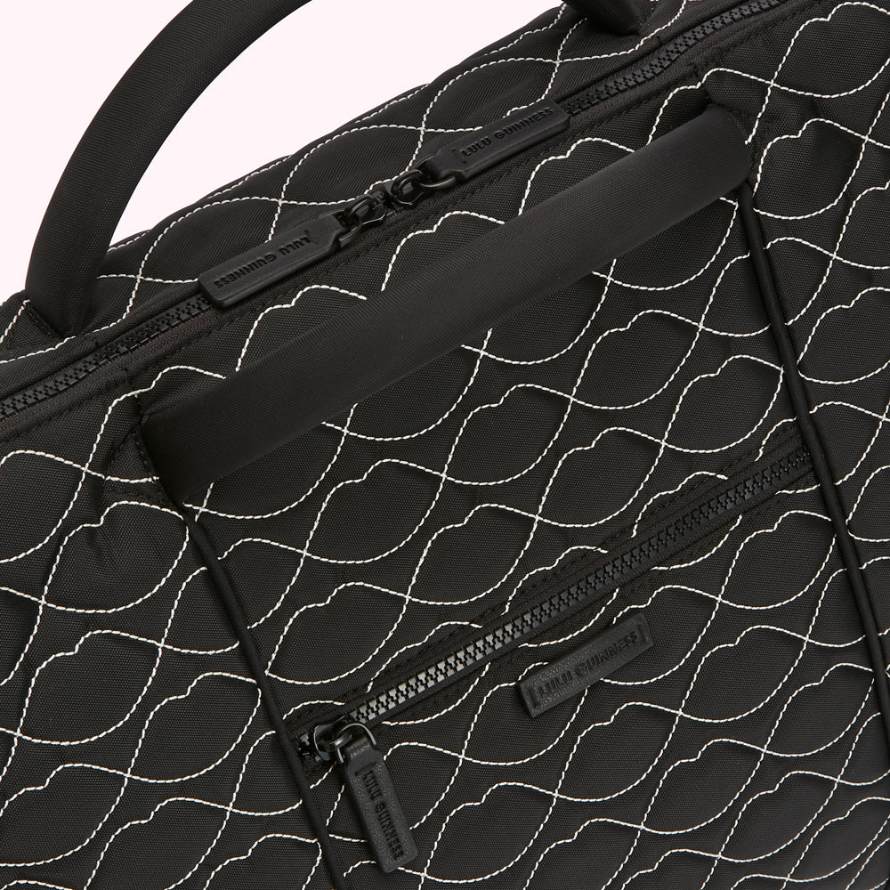 BLACK AND CHALK QUILTED FENELLA HOLDALL - Image 4