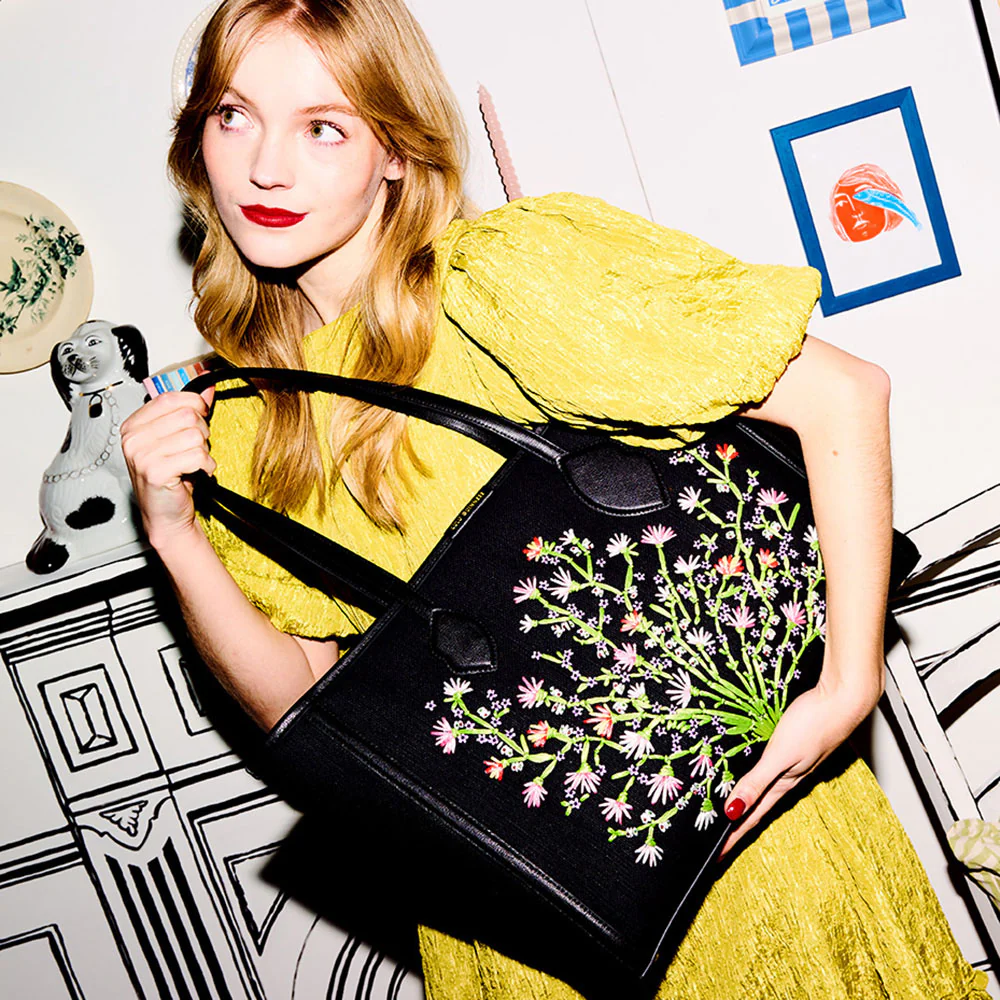 BLACK WILDFLOWER SIENNA TOTE BAG - Image 10
