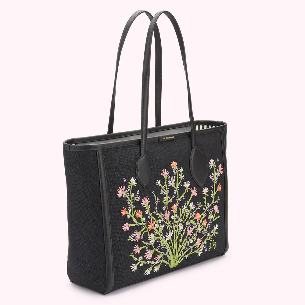 BLACK WILDFLOWER SIENNA TOTE BAG - Image 3