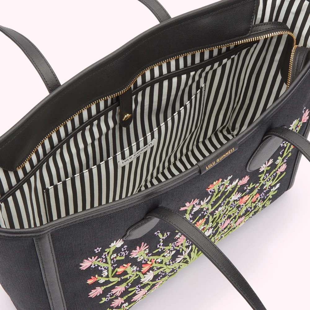 BLACK WILDFLOWER SIENNA TOTE BAG - Image 4