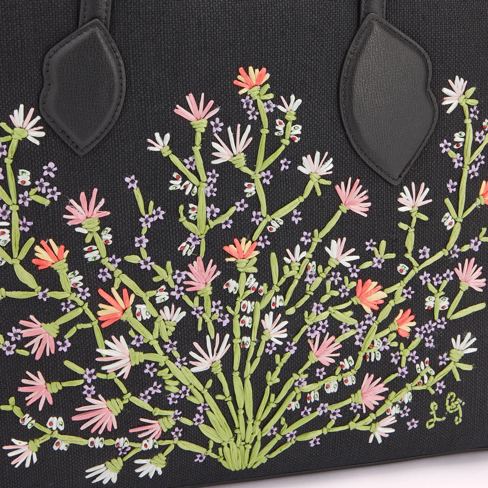 BLACK WILDFLOWER SIENNA TOTE BAG - Image 6