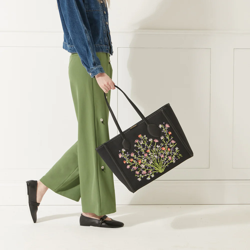 BLACK WILDFLOWER SIENNA TOTE BAG - Image 8