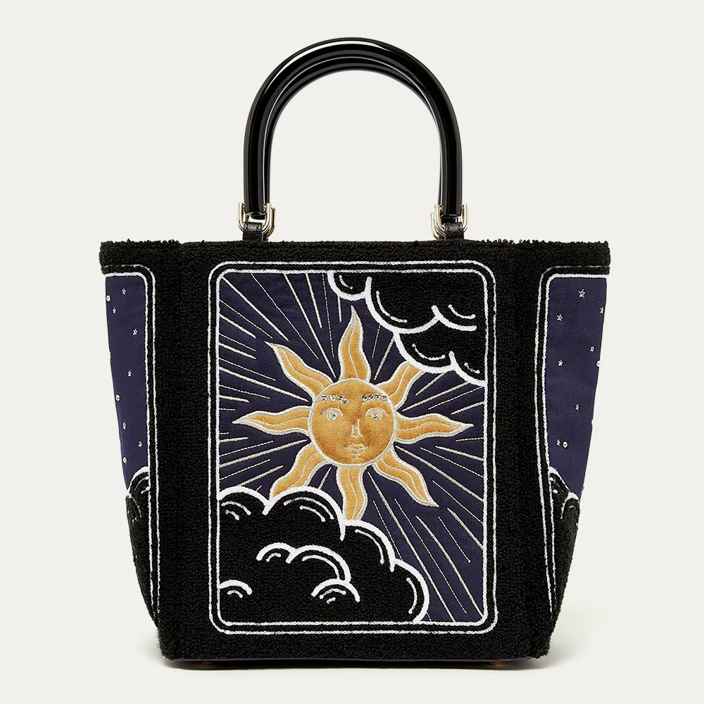 BLACK COSMIC BIBI TOTE BAG