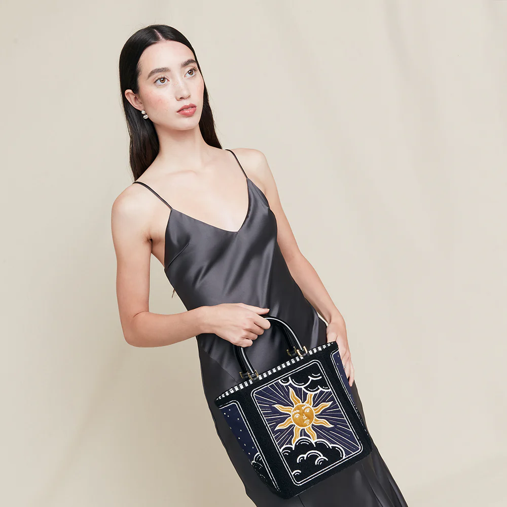 BLACK COSMIC BIBI TOTE BAG - Image 7