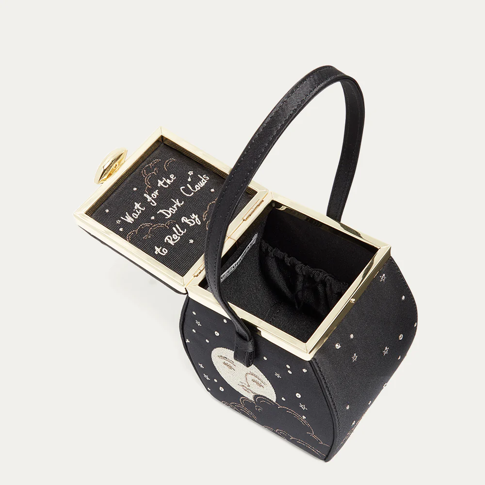 BLACK SATIN COSMIC HALLEY HANDBAG - Image 4