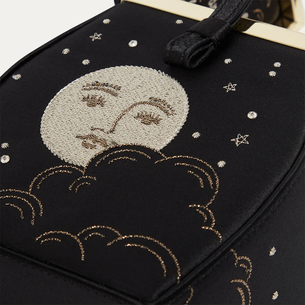 BLACK SATIN COSMIC HALLEY HANDBAG - Image 5