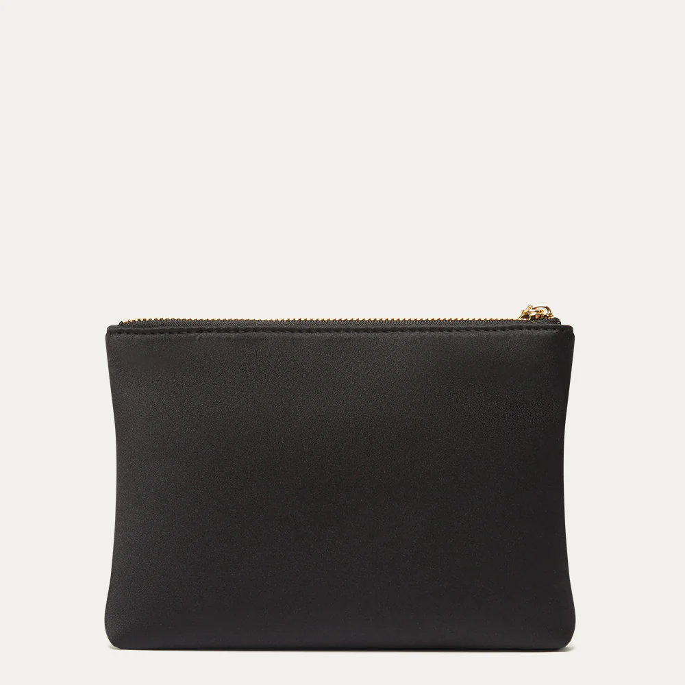 BLACK EMBROIDERED COCKTAIL HOUR TOP ZIP POUCH - Image 3
