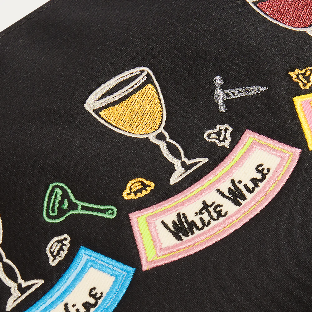 BLACK EMBROIDERED COCKTAIL HOUR TOP ZIP POUCH - Image 4