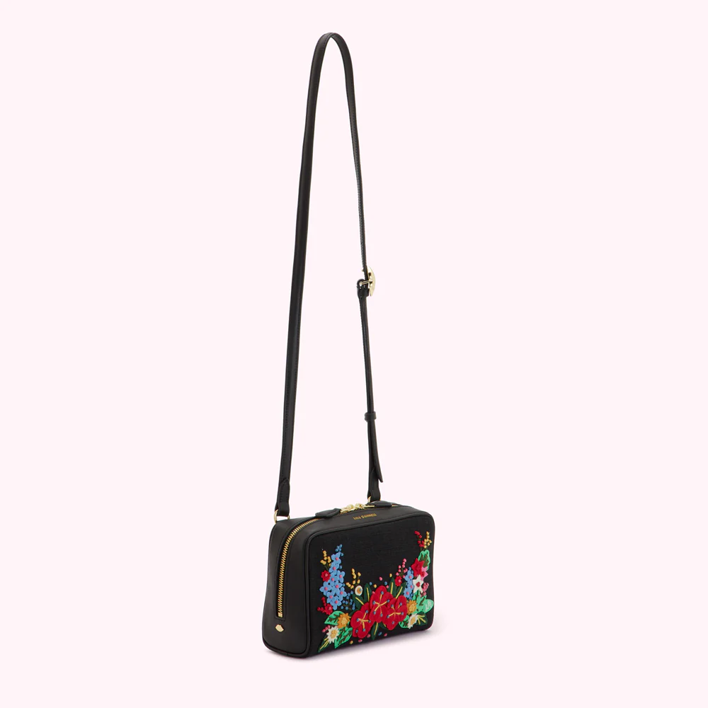 BLACK FLORAL BLOOMS LEXI CROSSBODY BAG - Image 3