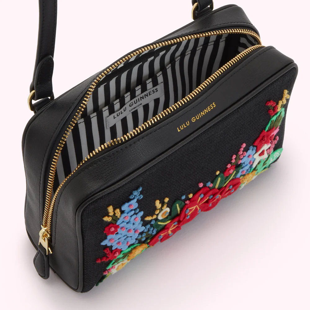 BLACK FLORAL BLOOMS LEXI CROSSBODY BAG - Image 4