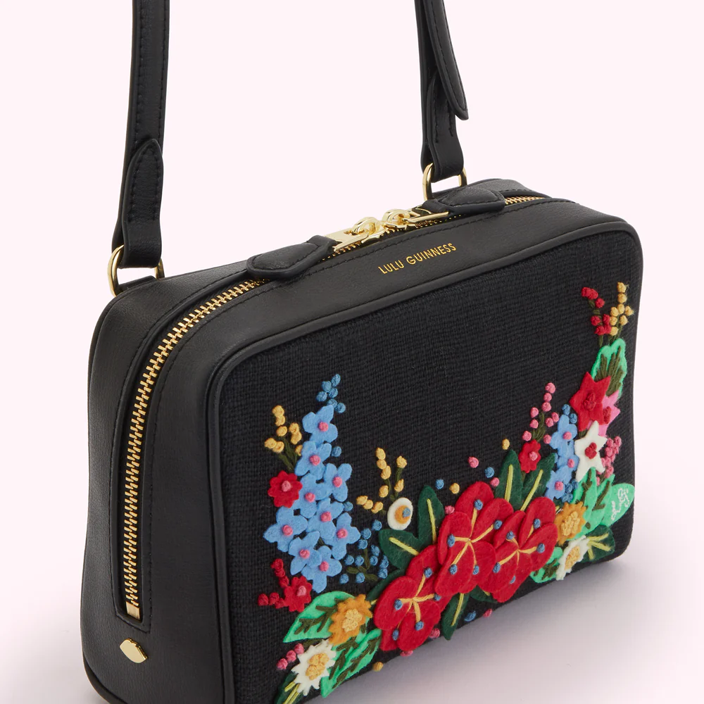 BLACK FLORAL BLOOMS LEXI CROSSBODY BAG - Image 5