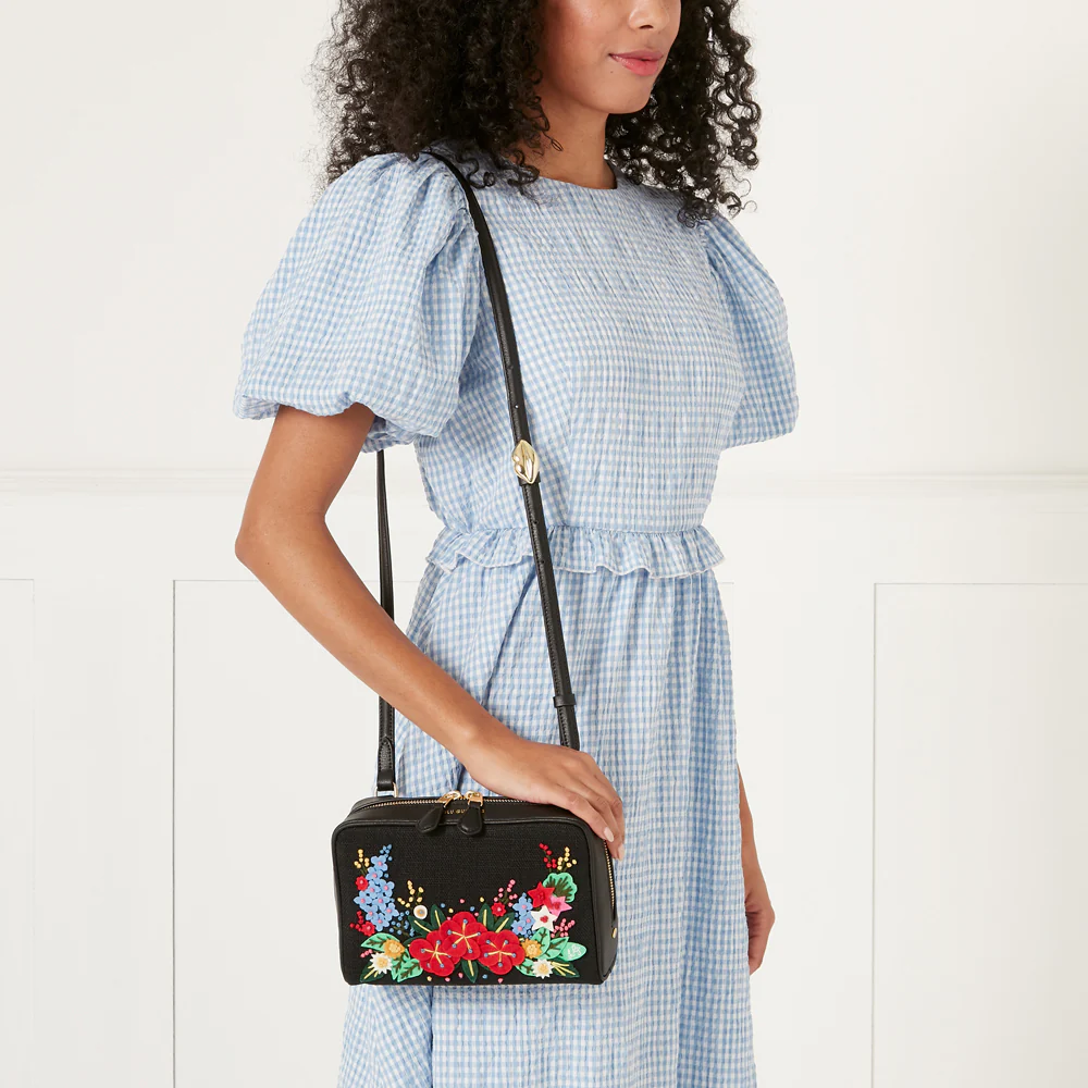 BLACK FLORAL BLOOMS LEXI CROSSBODY BAG - Image 7