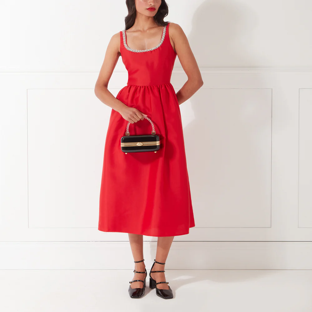 BLACK FONTAINE CLUTCH BAG - Image 5