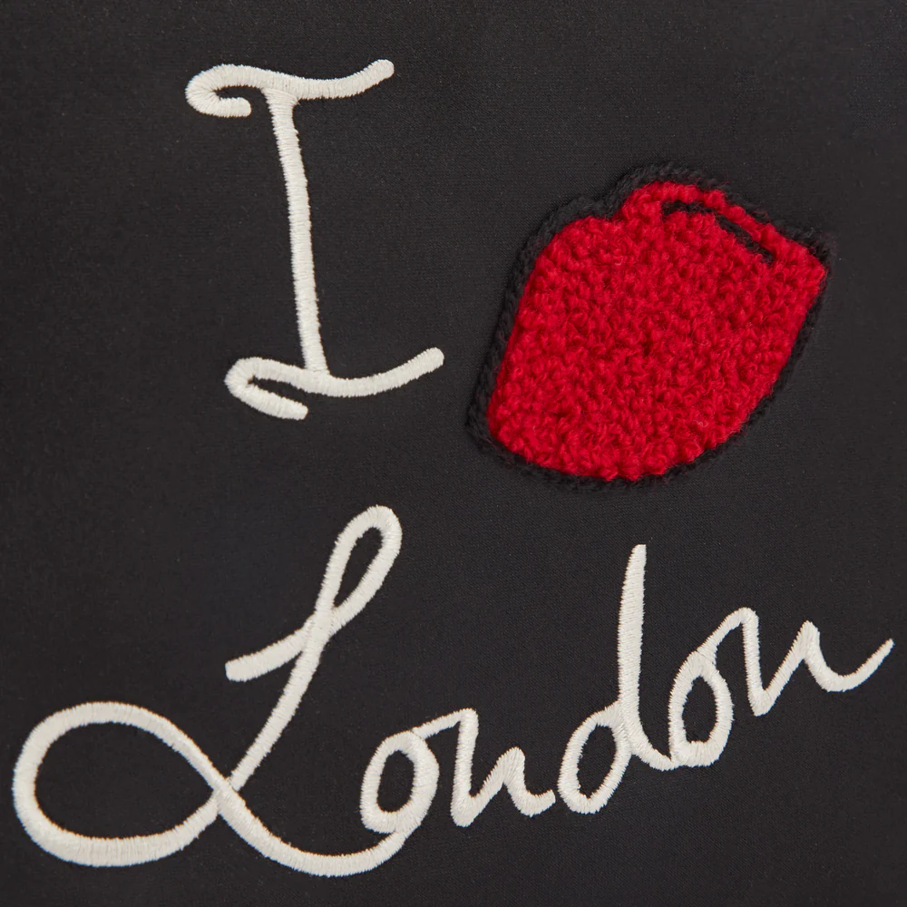BLACK I LOVE LONDON TOP ZIP POUCH - Image 3