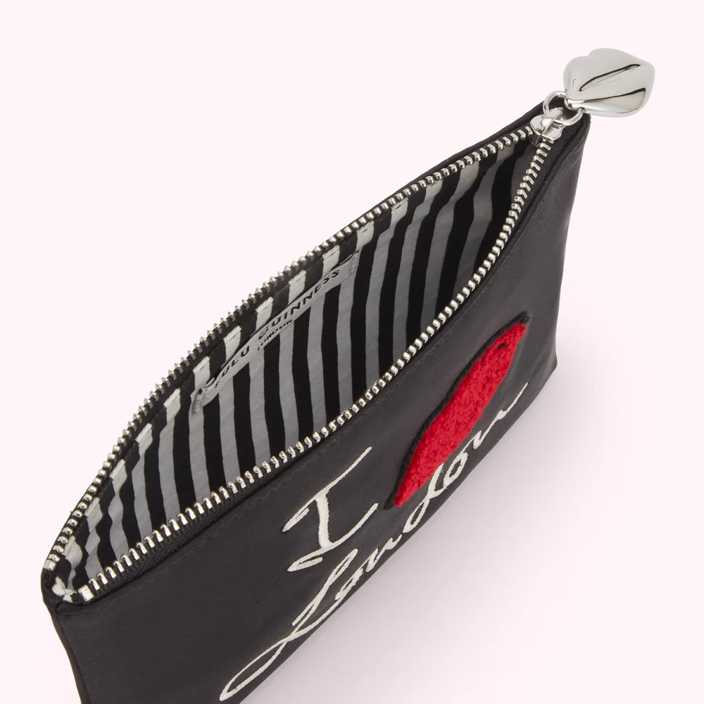 BLACK I LOVE LONDON TOP ZIP POUCH - Image 4