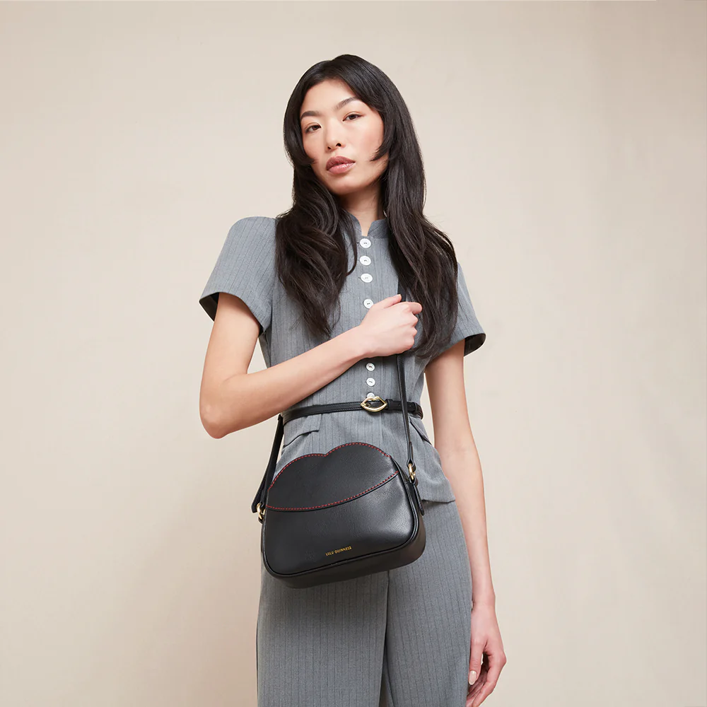 BLACK LEATHER BABY CROSSBODY BAG - Image 6