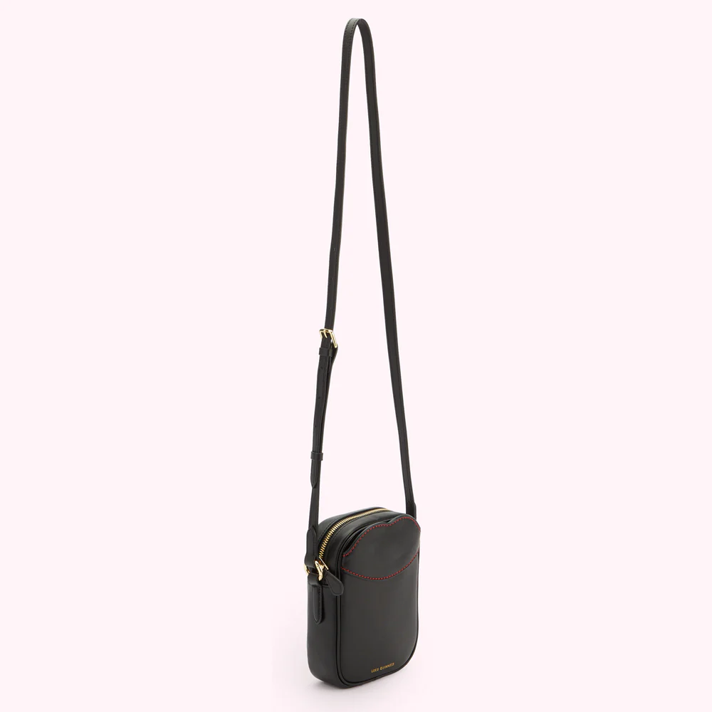 BLACK LEATHER BILLIE CROSSBODY BAG - Image 3