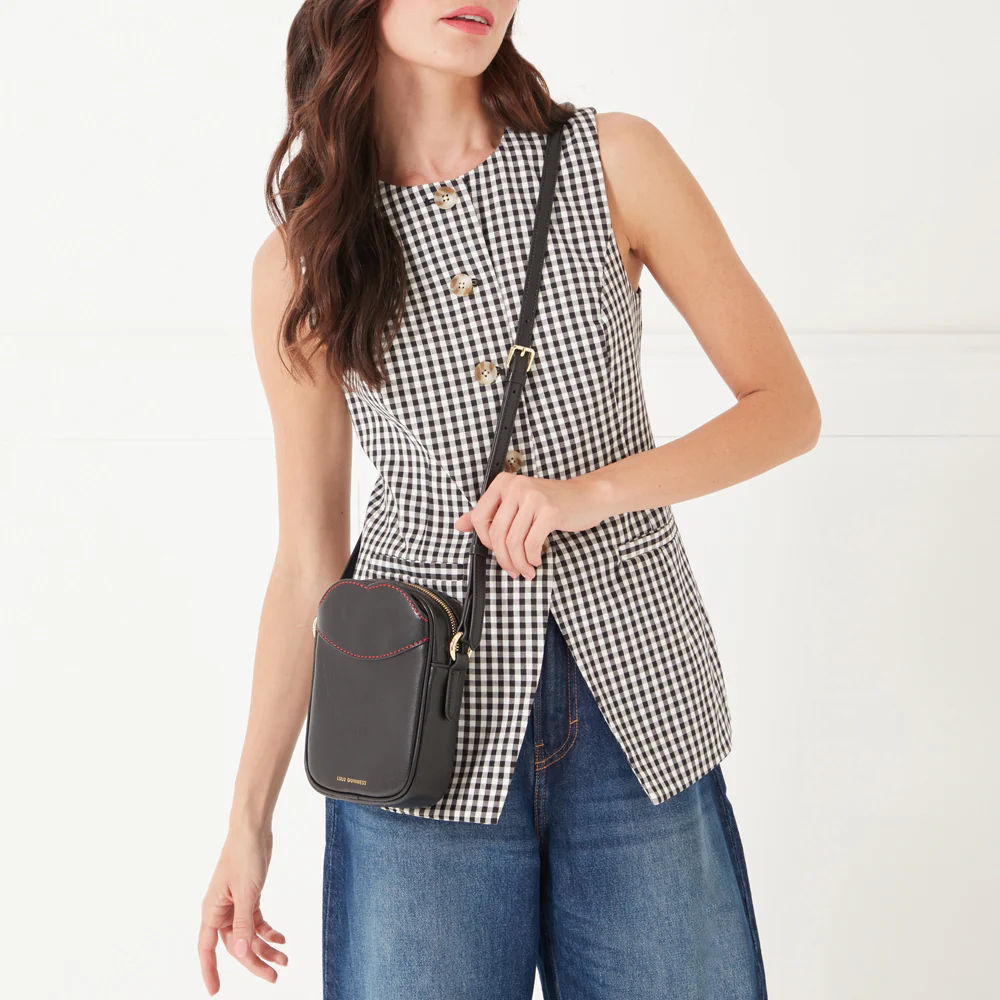 BLACK LEATHER BILLIE CROSSBODY BAG - Image 7