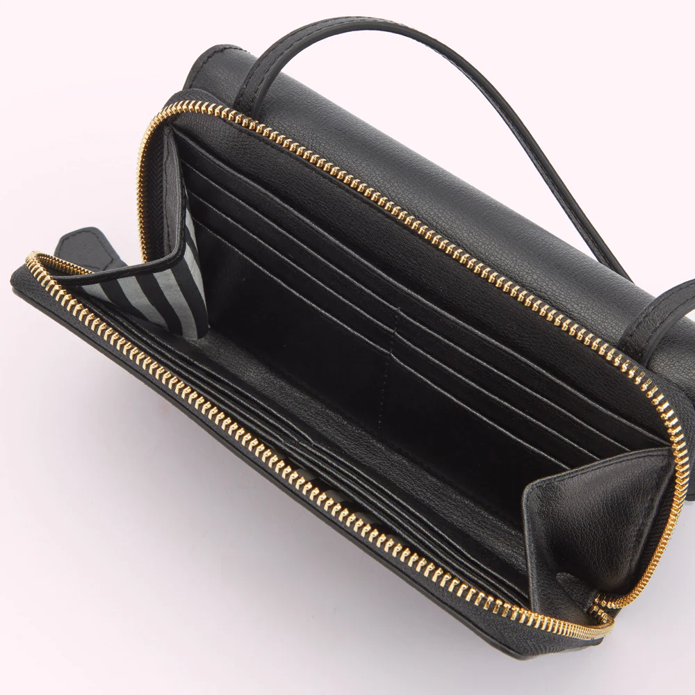 BLACK LEATHER DARIA CROSSBODY BAG - Image 4
