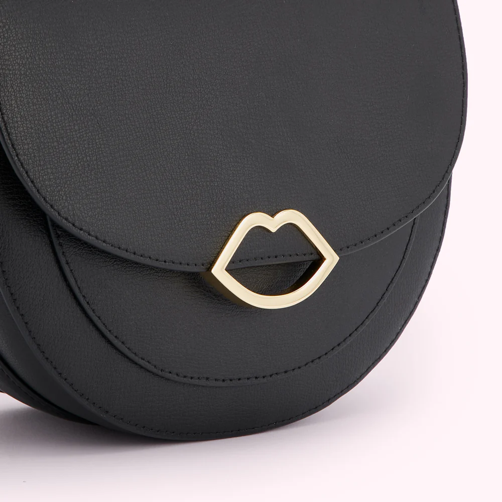 BLACK LEATHER ESME SADDLE BAG - Image 4