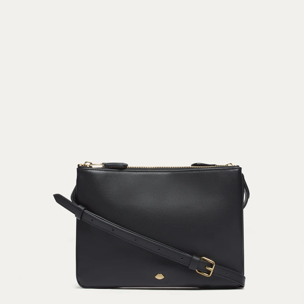 BLACK LEATHER JOLIE CROSSBODY BAG
