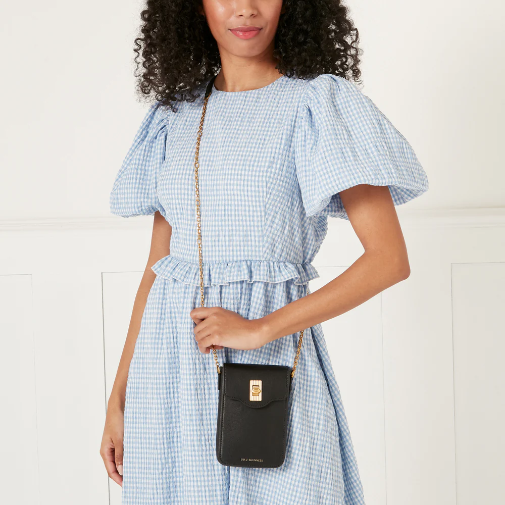 BLACK LEATHER RITA CROSSBODY MINI BAG - Image 8