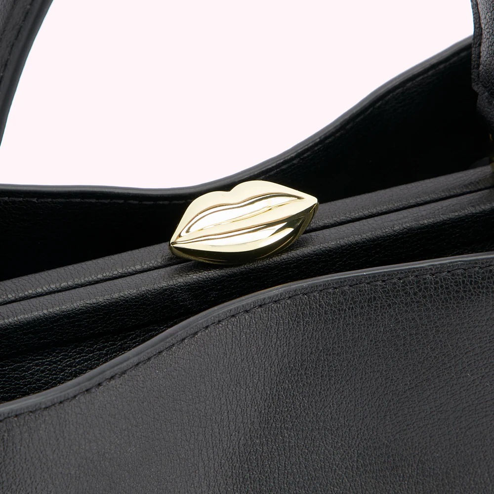 BLACK LEATHER RUBY HANDBAG - Image 4