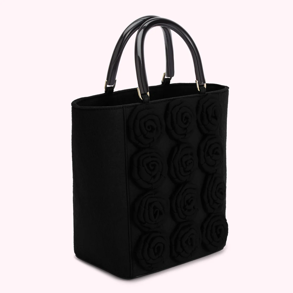 BLACK LIFE IS A BAG OF ROSES BIBI TOTE - Image 2