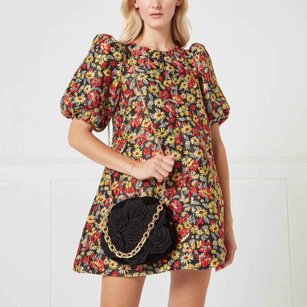BLACK LIFE IS A BAG OF ROSES ROSIE HANDBAG - Image 11