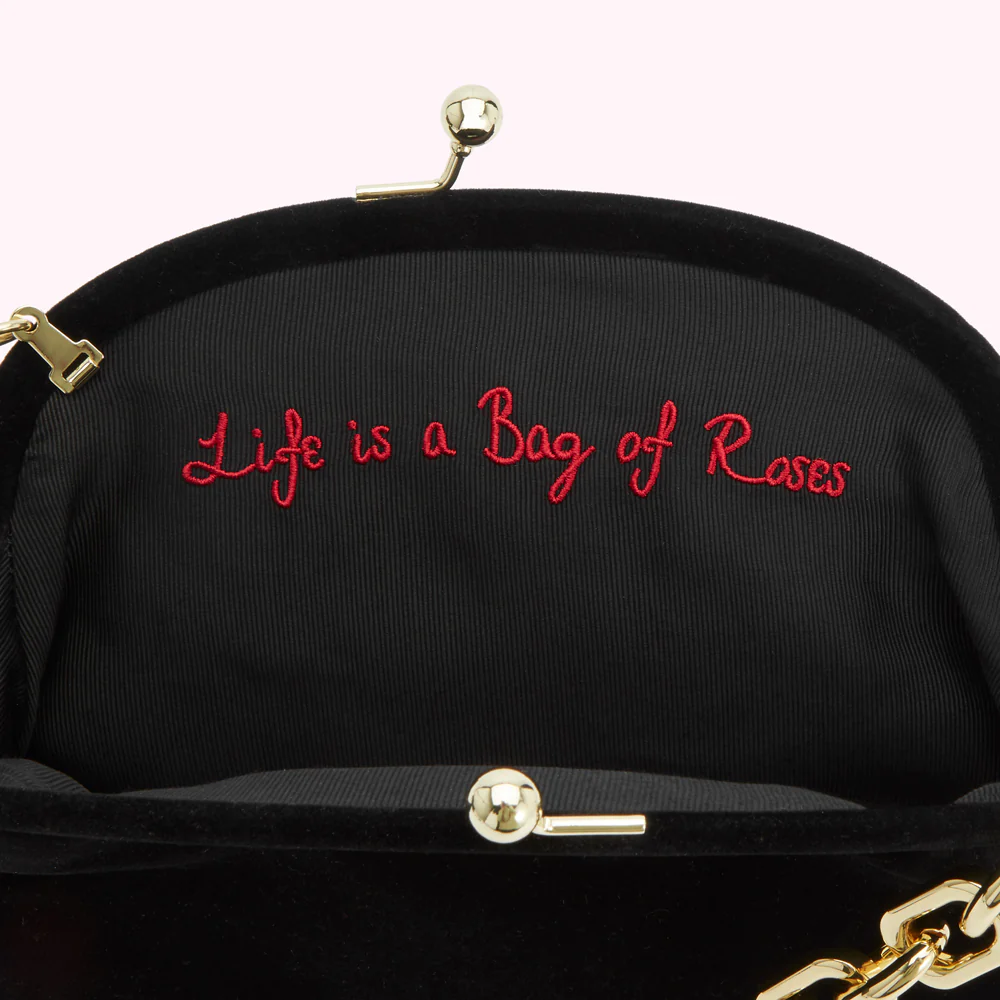 BLACK LIFE IS A BAG OF ROSES ROSIE HANDBAG - Image 6