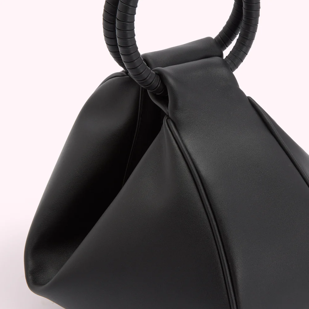 BLACK LILIAN LEATHER MEDIUM CLEO HANDBAG - Image 6