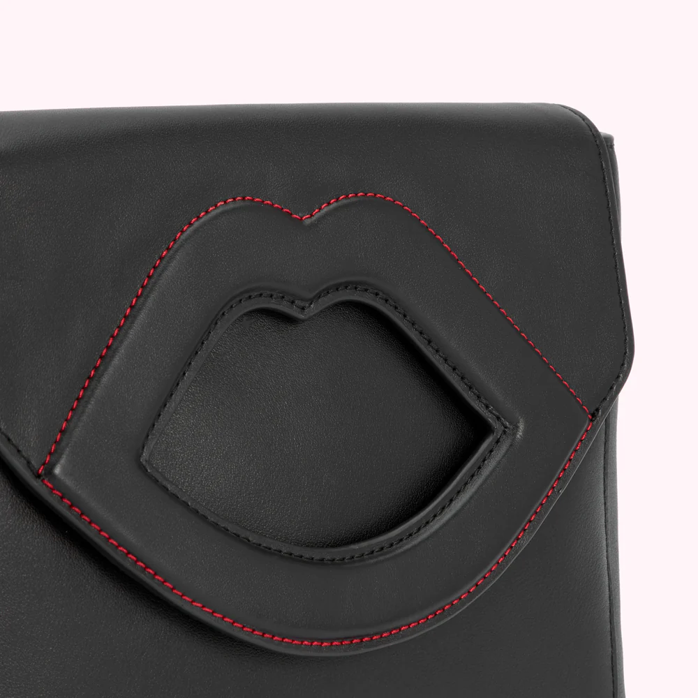 BLACK LIP CUT OUT EMERY CLUTCH BAG - Image 3