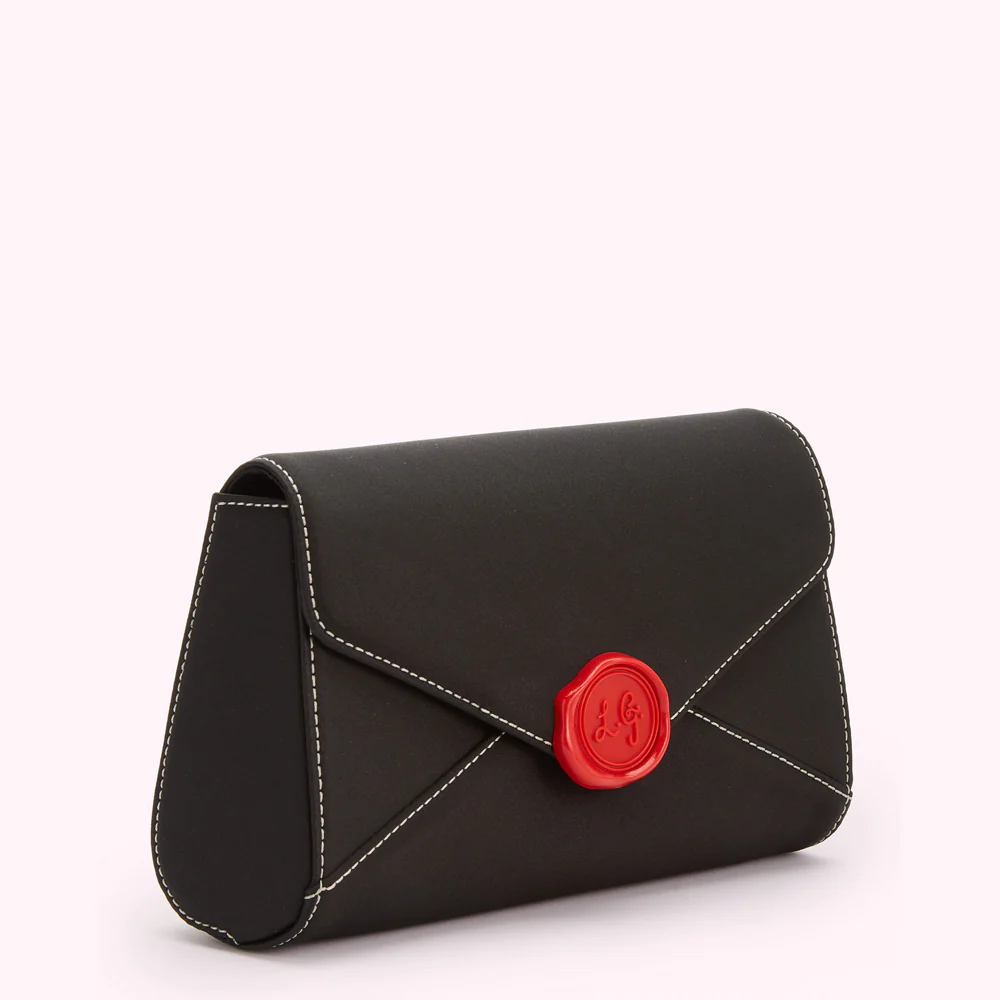 BLACK LULU MAIL ENVELOPE CLUTCH - Image 3