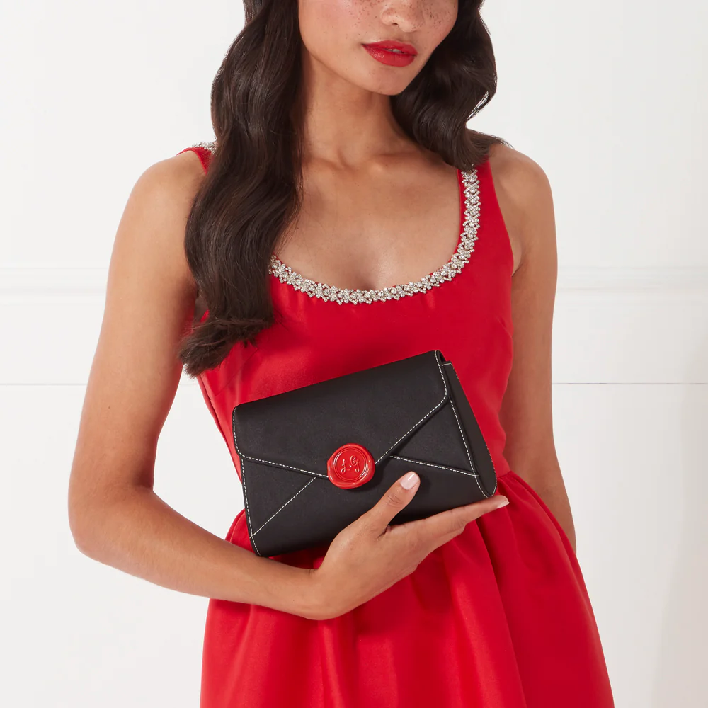 BLACK LULU MAIL ENVELOPE CLUTCH - Image 8