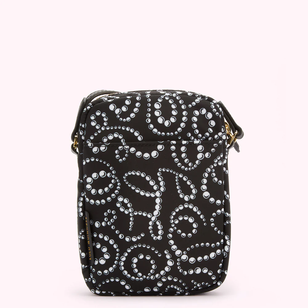 BLACK LULU PEARL DAVIS CROSSBODY BAG - Image 2